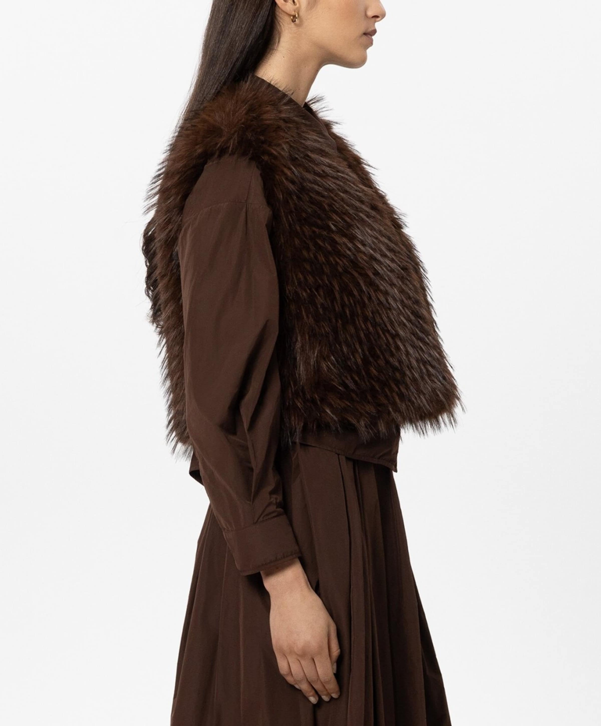 LUISA CERANO Dames gilet bruin