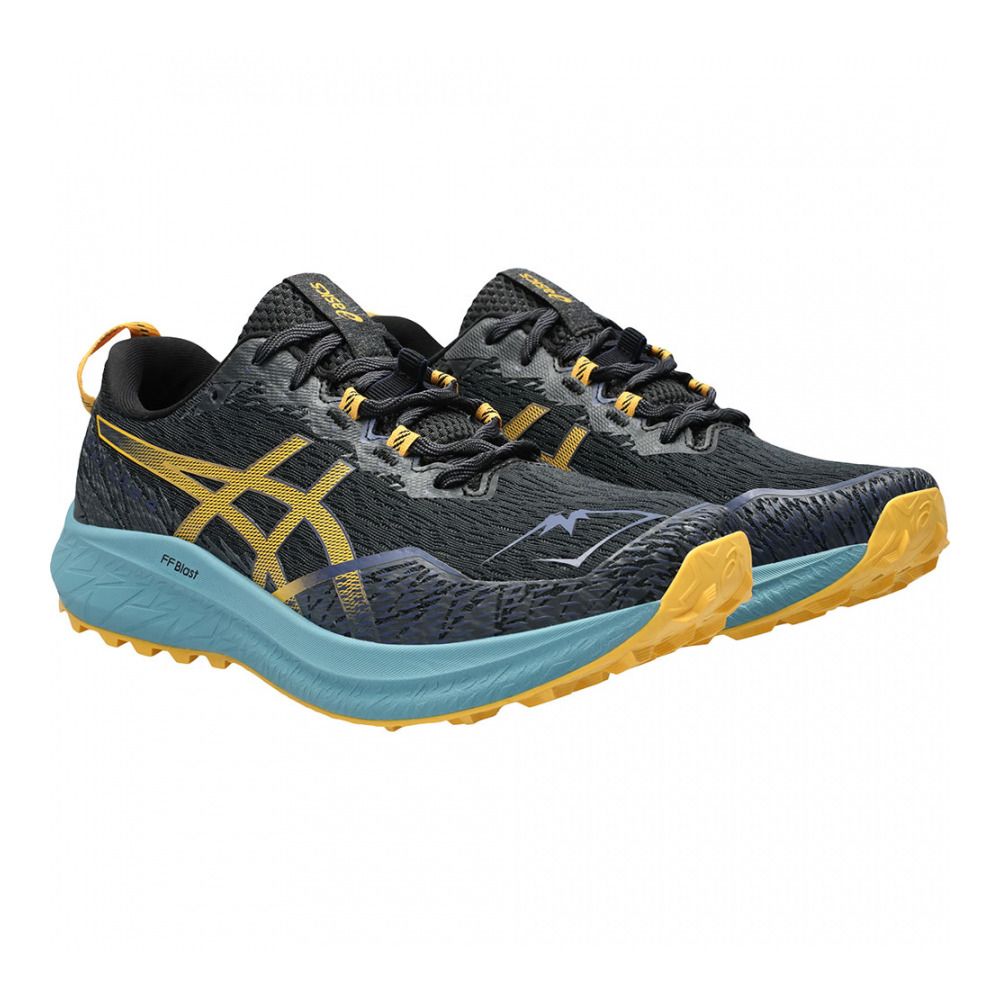 Asics FUJI LITE 4 - Chaussures trail Homme black/honey
