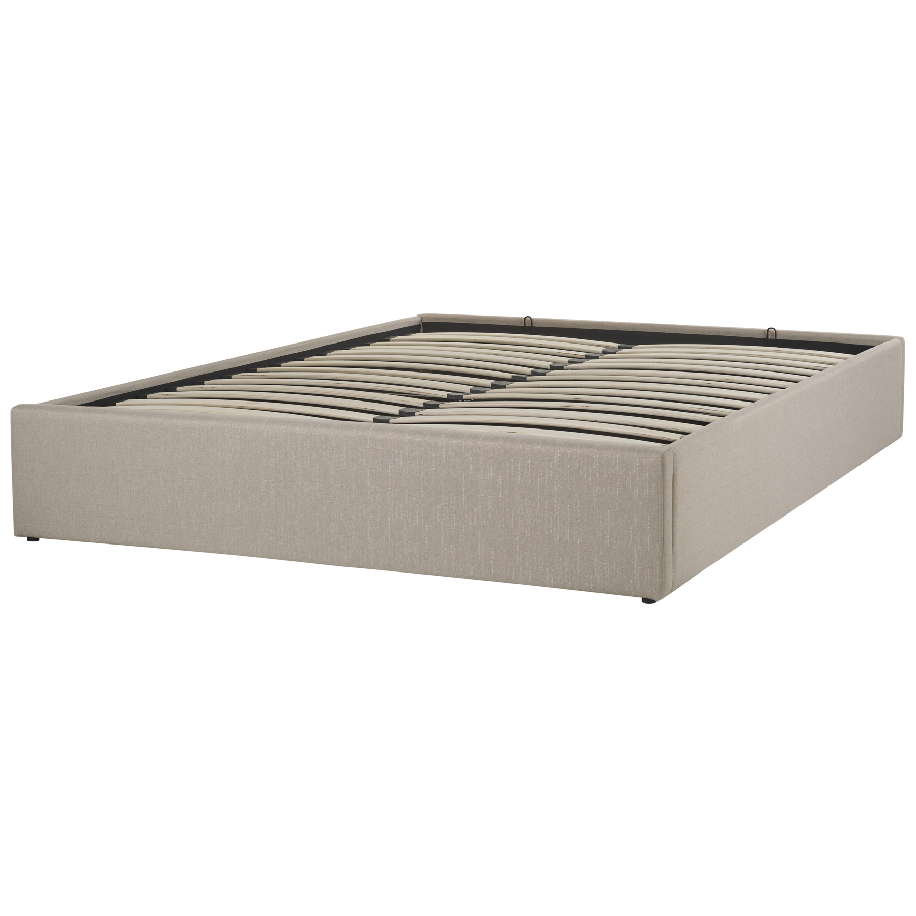 Beliani-DINAN-Tweepersoonsbed-Lichtbruin-160 x 200 cm-Polyester