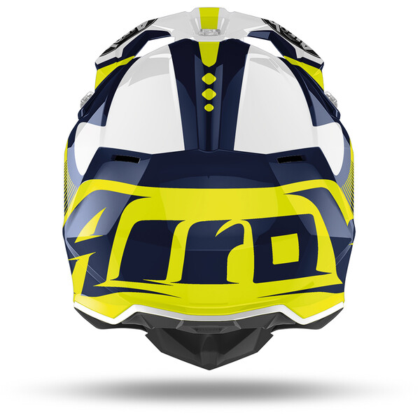 Airoh - Casque Wraap Raze Blanc brillant / Jaune / Bleu