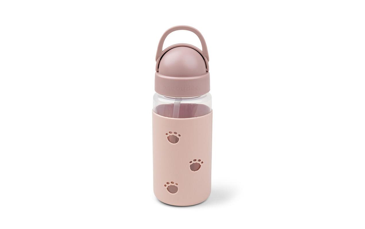Trinkflasche Easy-grip Strohhalm Elphee Rosa 350 mlTrinkflasche mit rutschfester Hülle