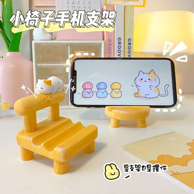 Momoi - Mini stoel bureau telefoonstandaard (verschillende ontwerpen) / set