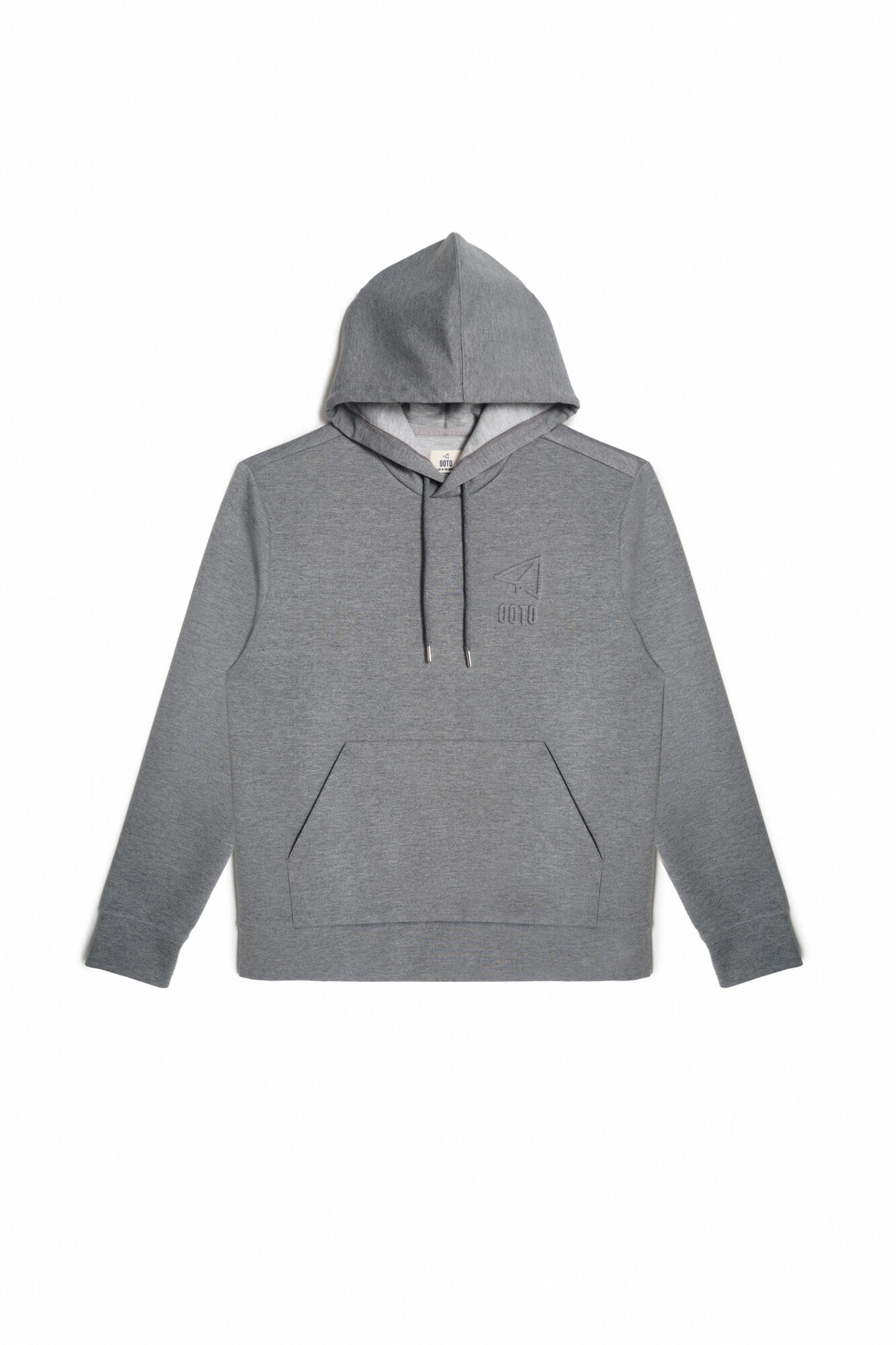 Moletom com capuz e logo OOTO grande - Cinza