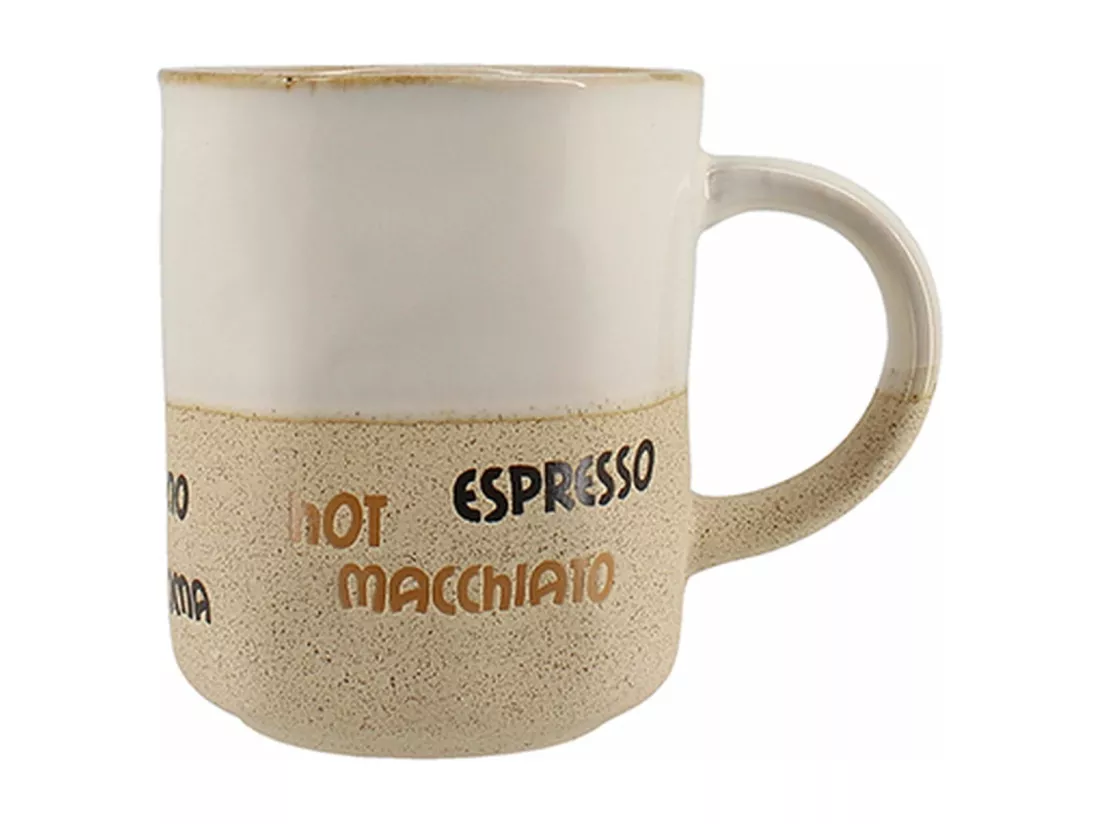 Novastyl - Lot 6 Mugs Macchiato 34cl En Ceramiques 3 Couleurs Assorties