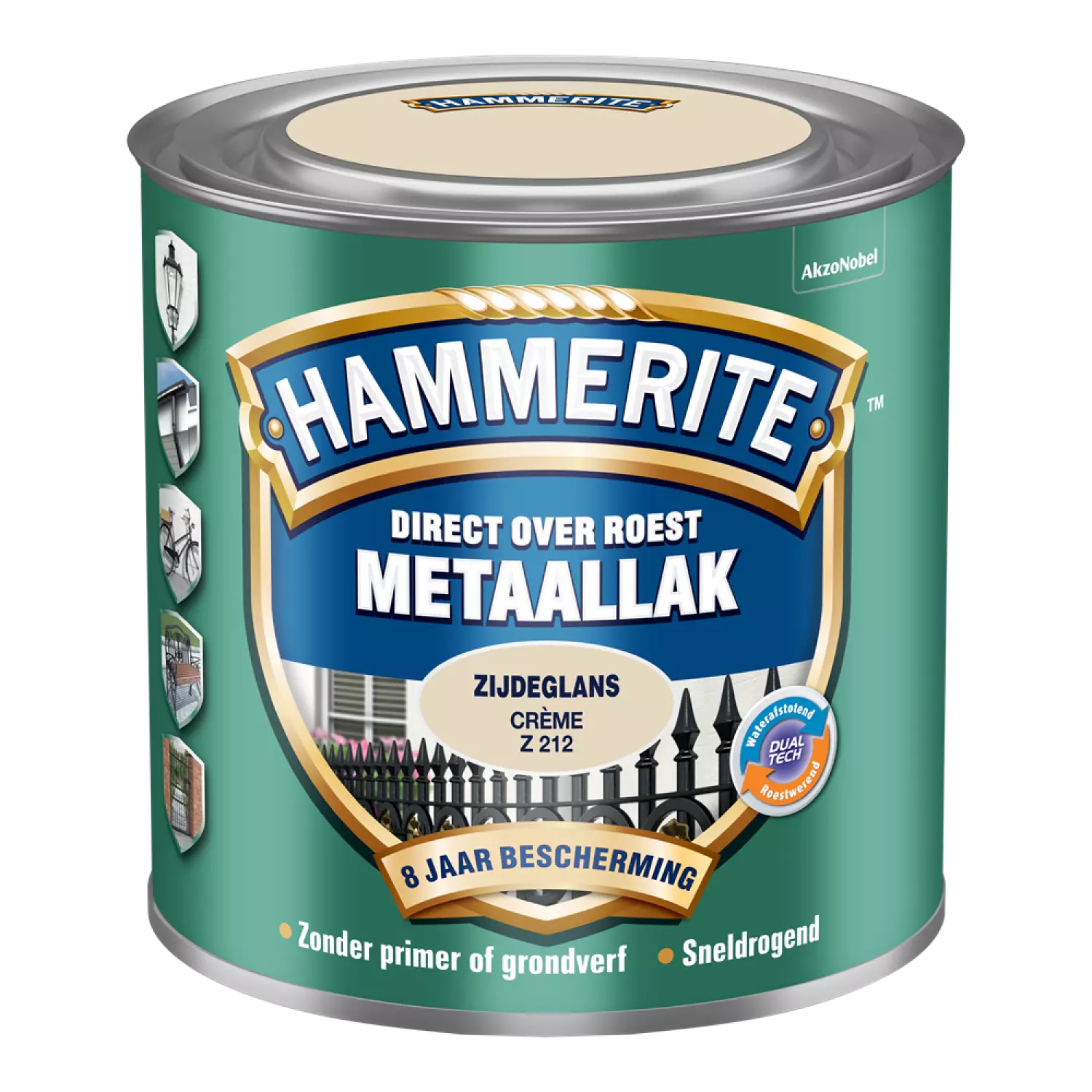 Hammerite Metaallak Zijdeglans - Creme - 250ml