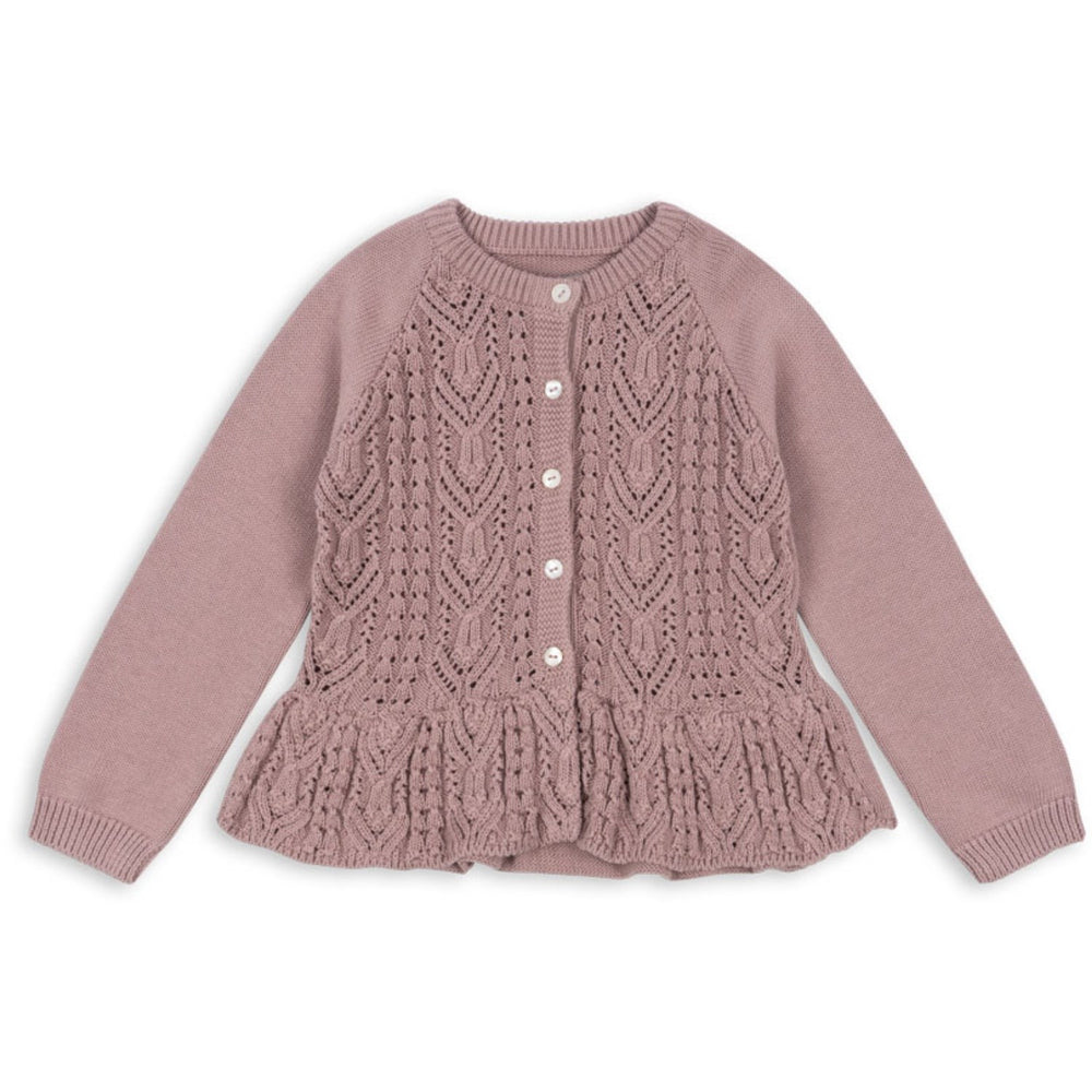Køb Konges Sløjd Deauville Mauve Cabby Flæse Cardigan GOTS