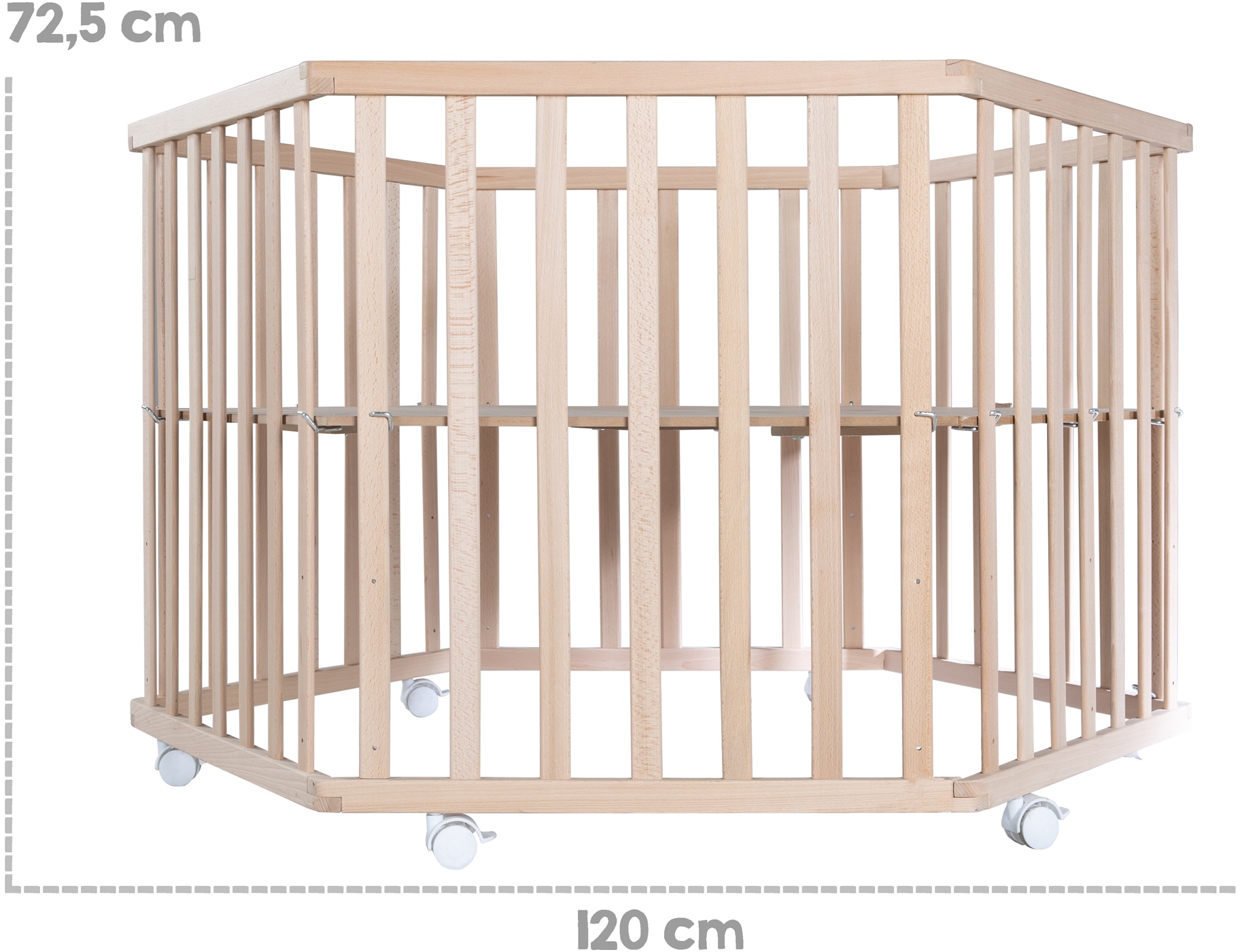 roba® Laufgitter »Style, buche, 6-eckig« bis 15 kg mit Schutzeinlage und Nestchen