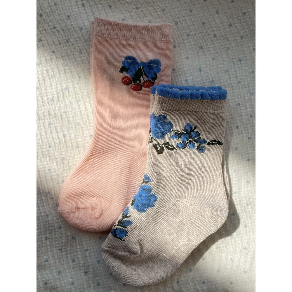 Køb Konges Sløjd Amarena/Tramonto 2 Pak Flower Og Cherry Jacquard Strømper