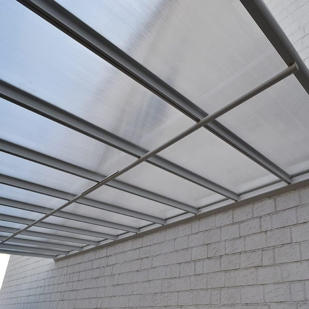 Home Deluxe - Terrassenüberdachung Solis - Weiß - B/T/H: 557 x 303 x 226/278 cm - inkl. Hohlkammerplatten, Montagematererial I Carport Pavillion Pergola
