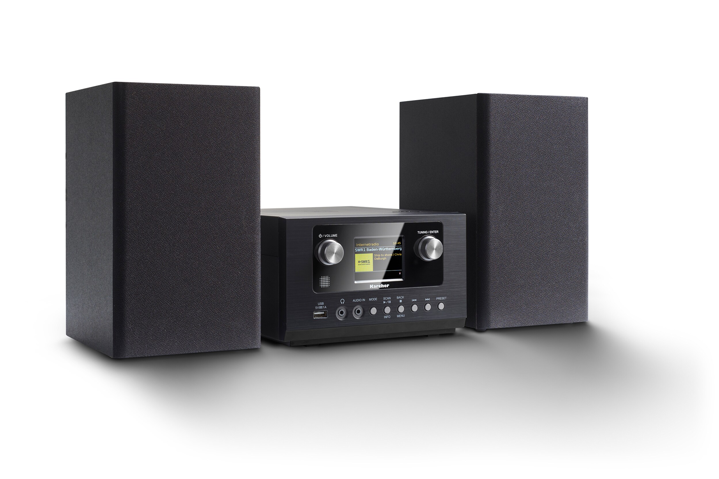 Karcher MC 6490DI Stereoanlage inkl. AUX, Bluetooth, CD, DAB+, Internetradio, UKW, WLAN & USB
