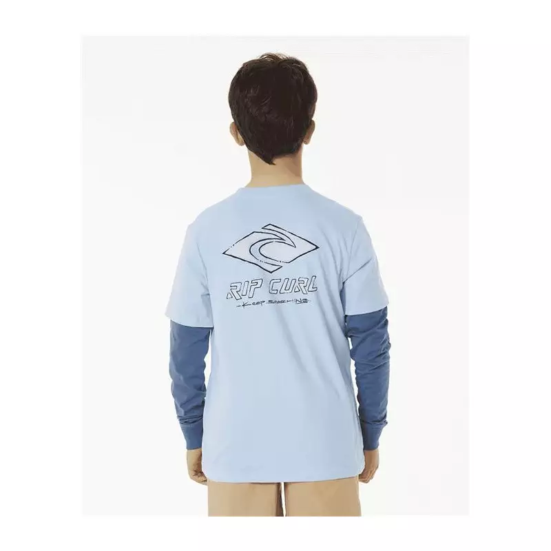 Teeshirt junior RIPCURL Pure Surf Ls 2 In 1 Tee-Boy Cool Blue