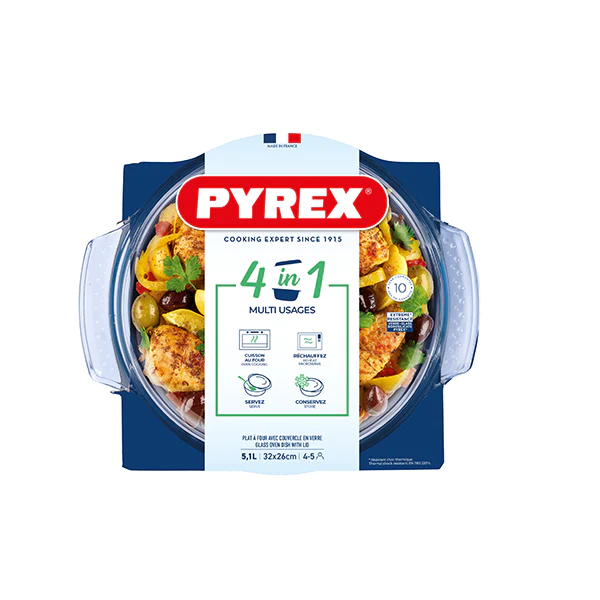 Cocotte ronde en verre 5,1 L Classic Pyrex
