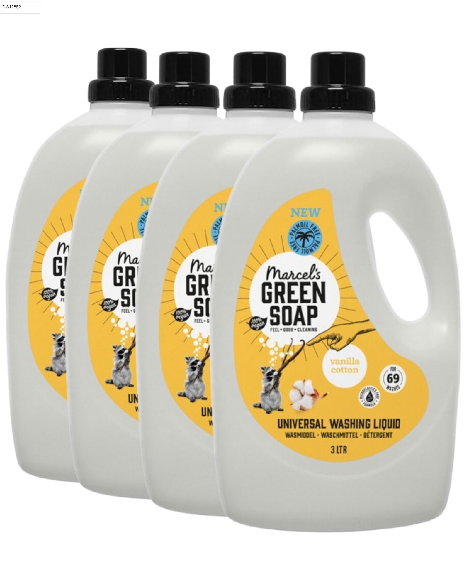 4x Marcel’s Green Soap Wasmiddel Universeel Vanille & Katoen (3000 ml)