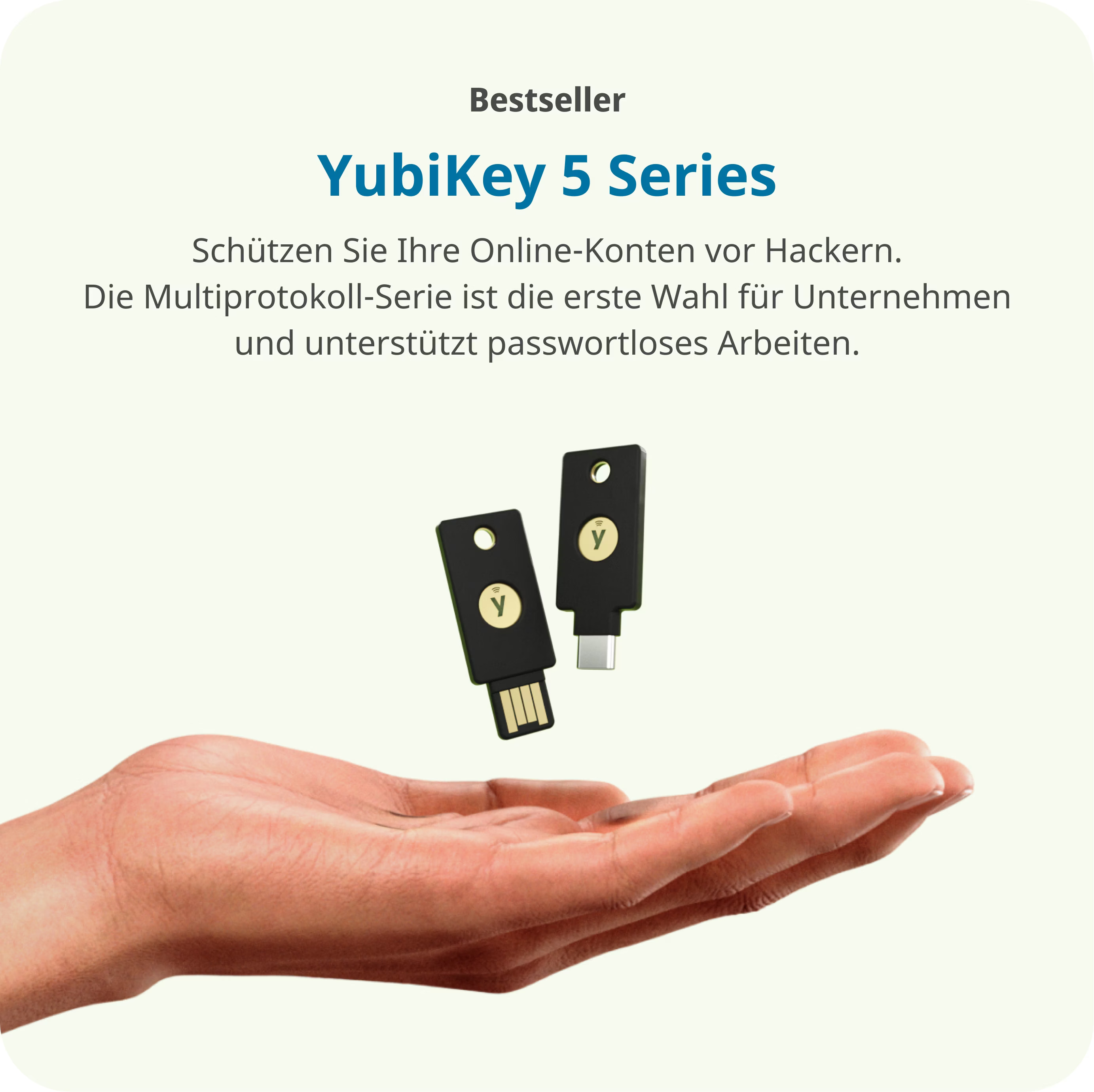 YubiKey 5 NFC USB Sicherheitsschlüssel (05060408461426) - Schwarz
