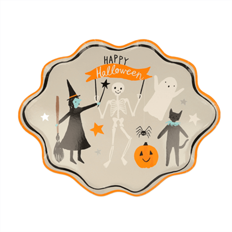 Meri Meri Papptallerken, Happy Halloween, 8 stk.