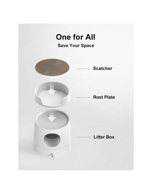 Petlux Castle Kattenbak - Kattentoilet - 49x49x57 cm Wit Xl