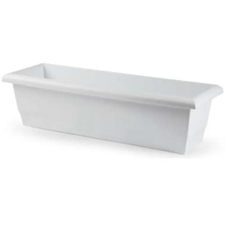 Forte Plastics Plantenbak - wit - rechthoekig - 60 x 20 x 16 cm