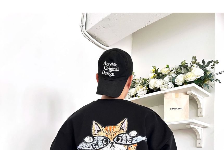 SeoulPop - Losse sweatshirt met kattenprint