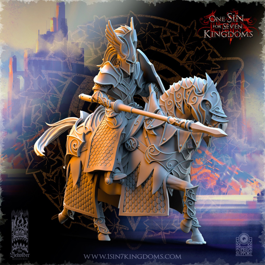 The Beholder Miniatures - Elfes - 6 Chevaliers d'Ashur