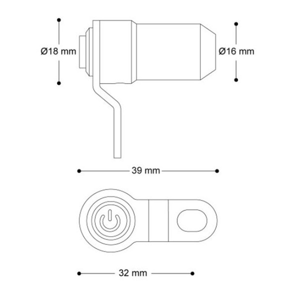 Barracuda - Switch Button pour phares Noir