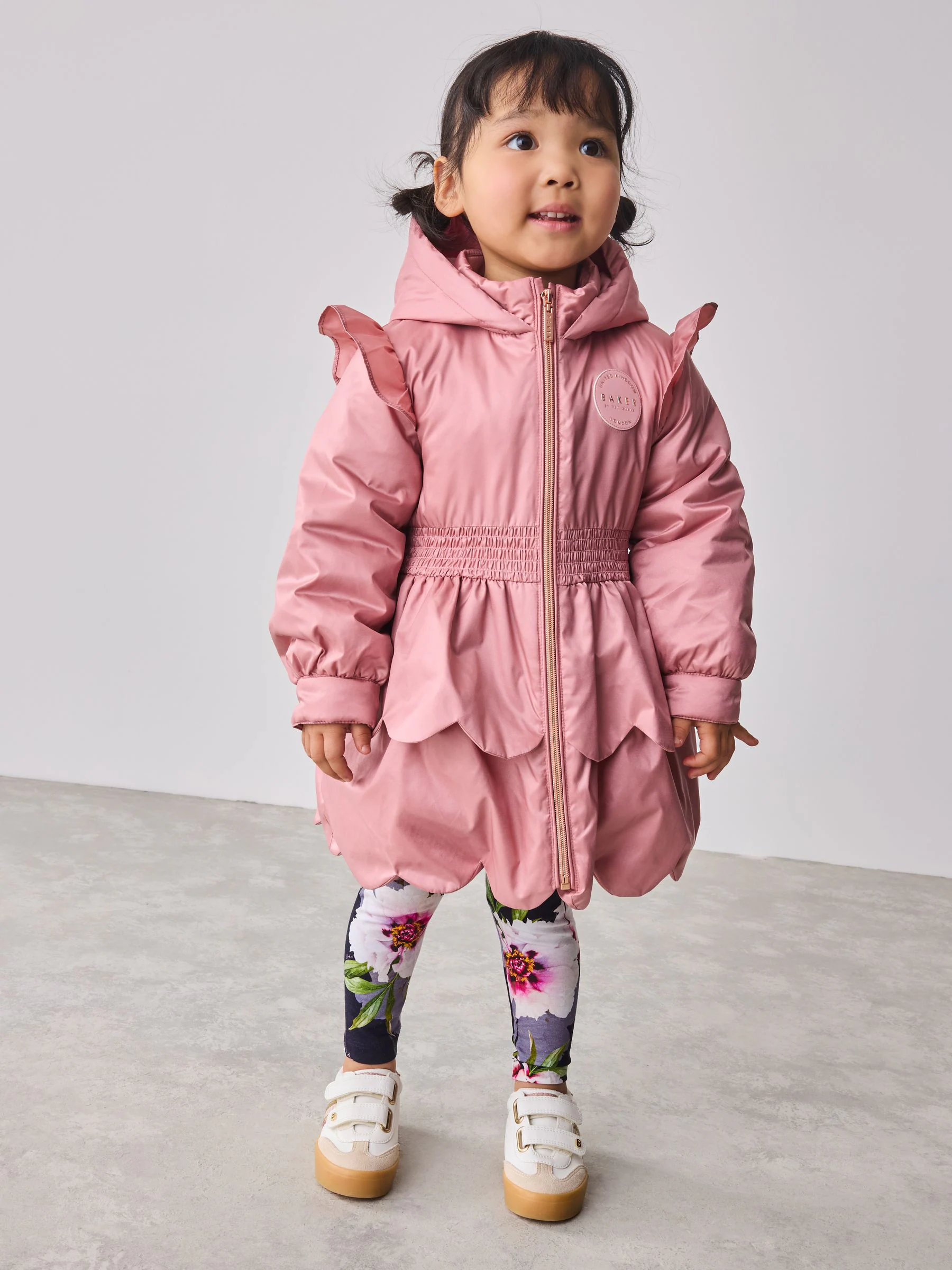 Baker by Ted Baker roze regenbestendige lichtgewicht regenjas met geschulpte rand