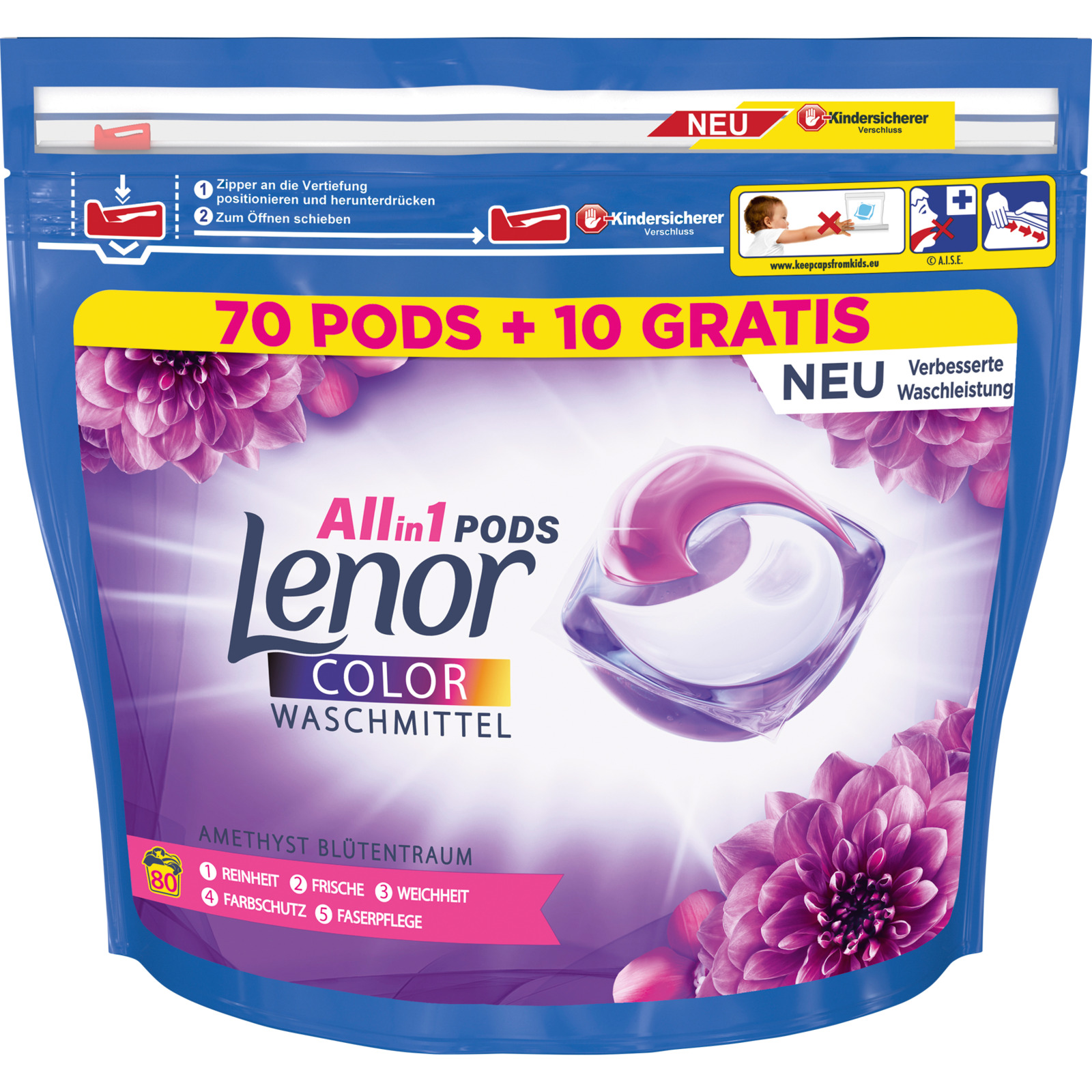 Lenor Pods Amethyst Blütentraum 70+10WG