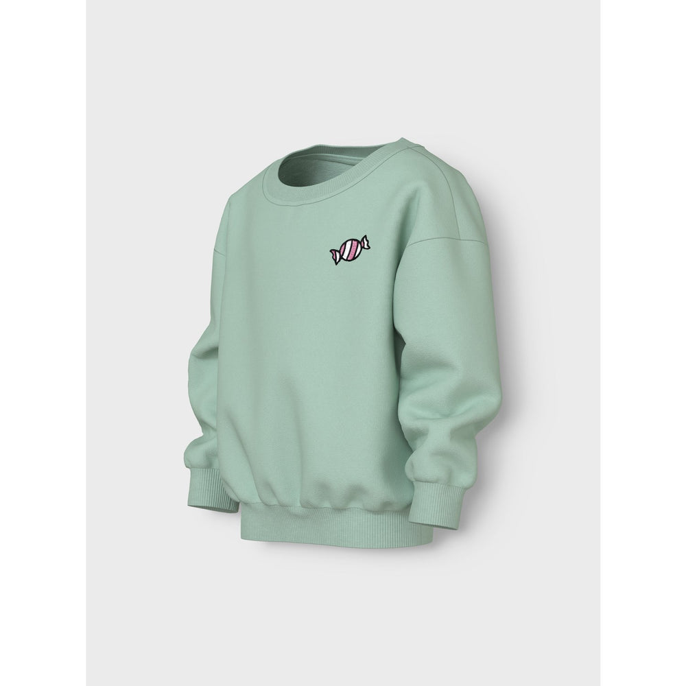 Køb Name It Gossamer Green Candy Nmfvallene Ls Rlx Sweat Unb