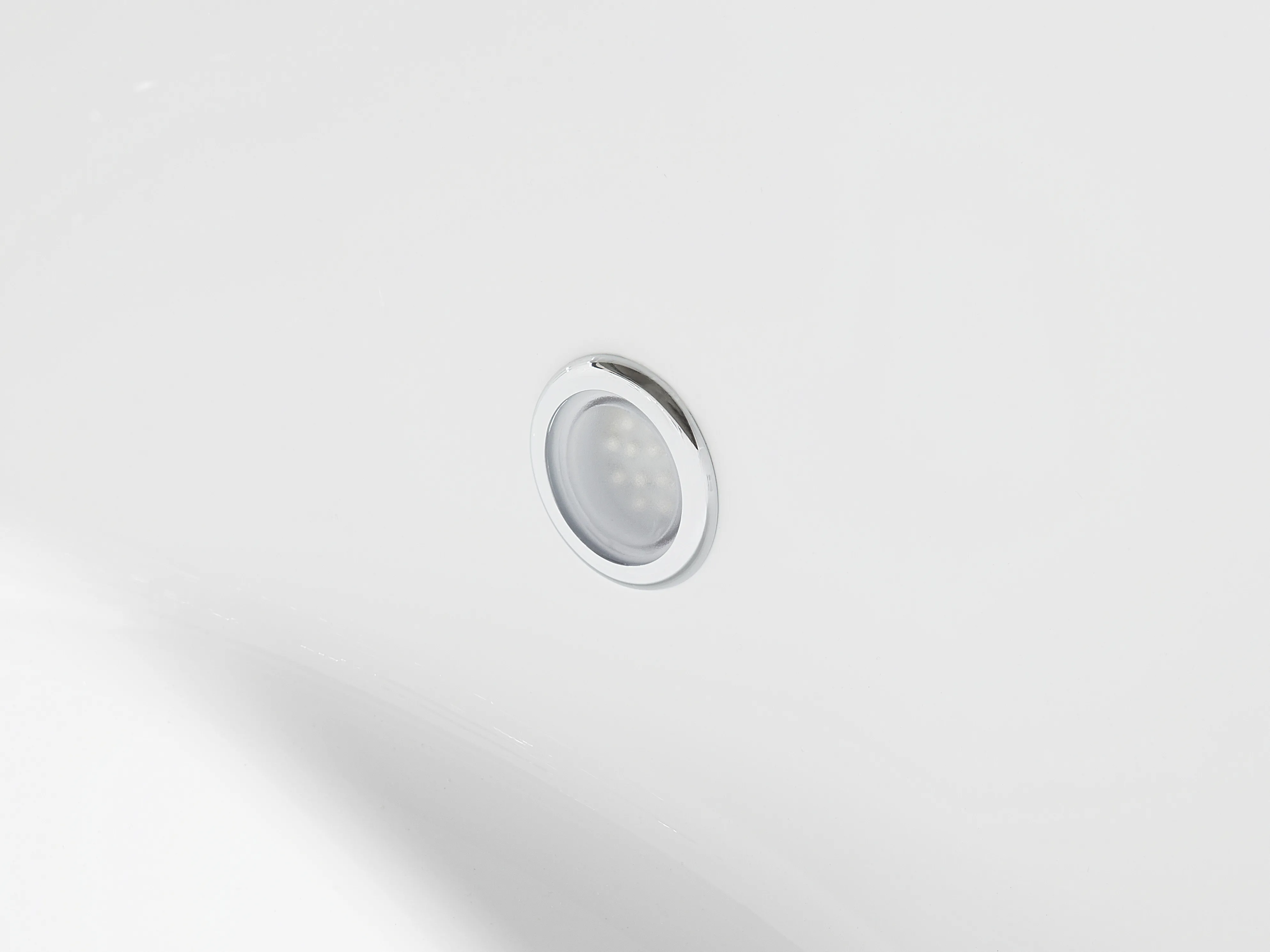 Hoek bubbelbad met LED PARADISO linkszijdig 158 x 113 cm Wit