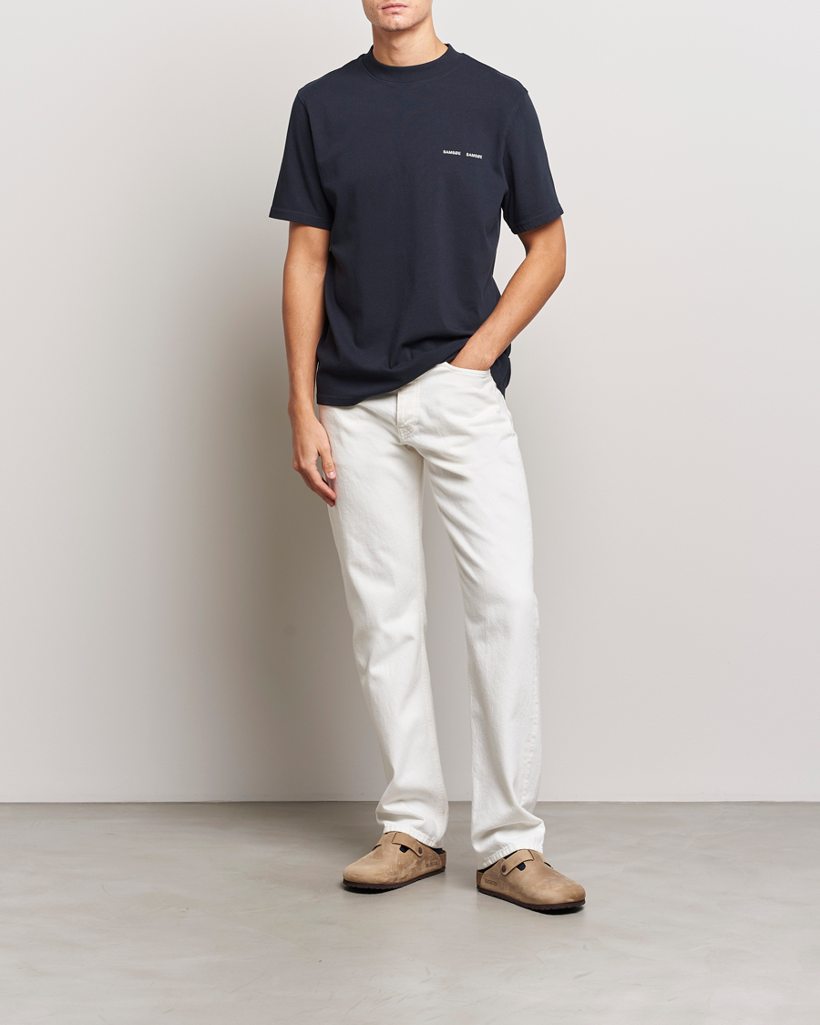 Samsøe Samsøe Norsbro Organic Cotton T-shirt Sky Captian