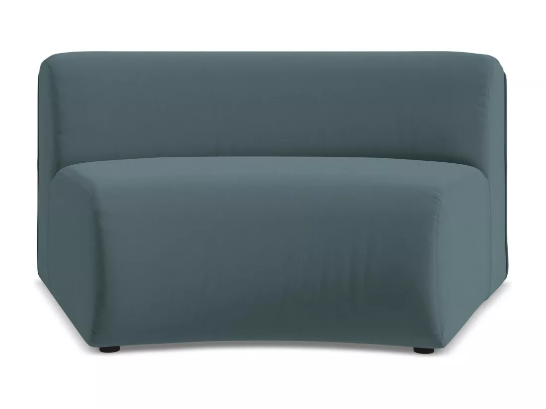 Fauteuil d'angle pour canapé modulable en velours - marin - EKAHI
