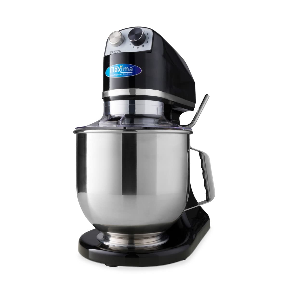 Planetenmixer 7 l, bis zu 2 kg Teig, schwarz – Edelstahl-Rührschüssel – 11 Geschwindigkeiten – Küchenmaschine – Standmixer – Lebensmittelroboter – 7 Liter