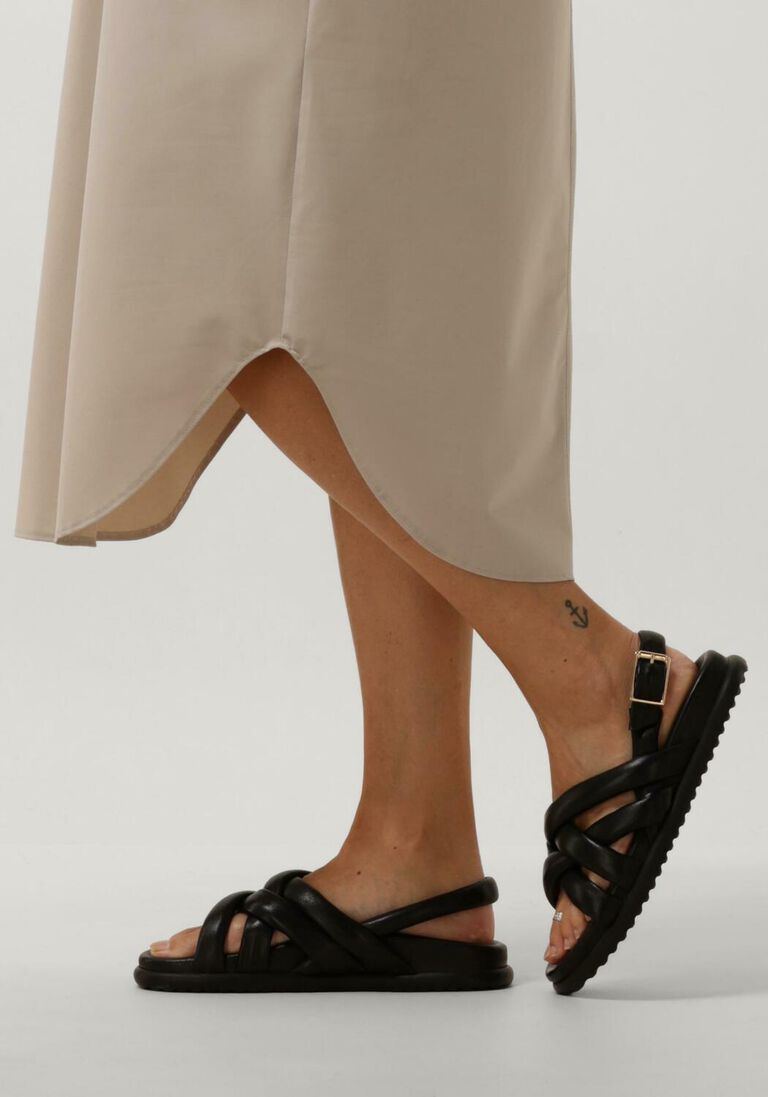 zwarte via vai platte sandalen candy kriss