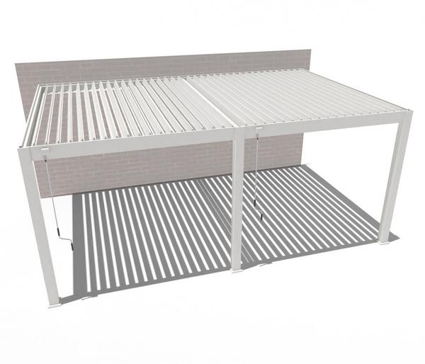 Weide Wand-Pergola LED E-Deluxe Plus 4x6, ca.