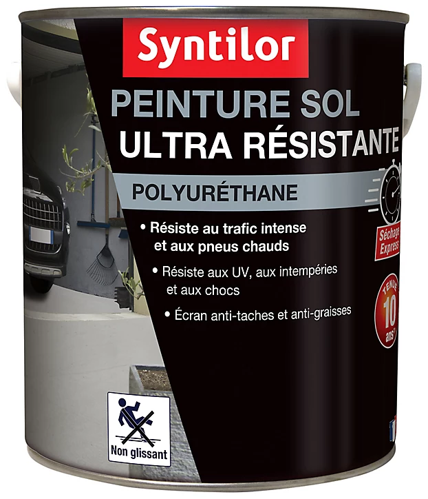 Peinture extérieure pour sol ultra résistante acier satin Syntilor 4L