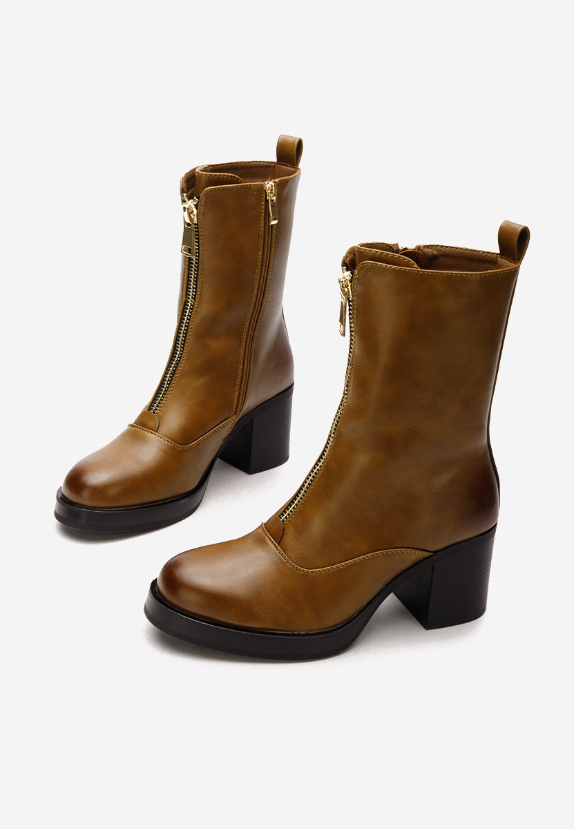 Bottines à talon chameau Rosada
