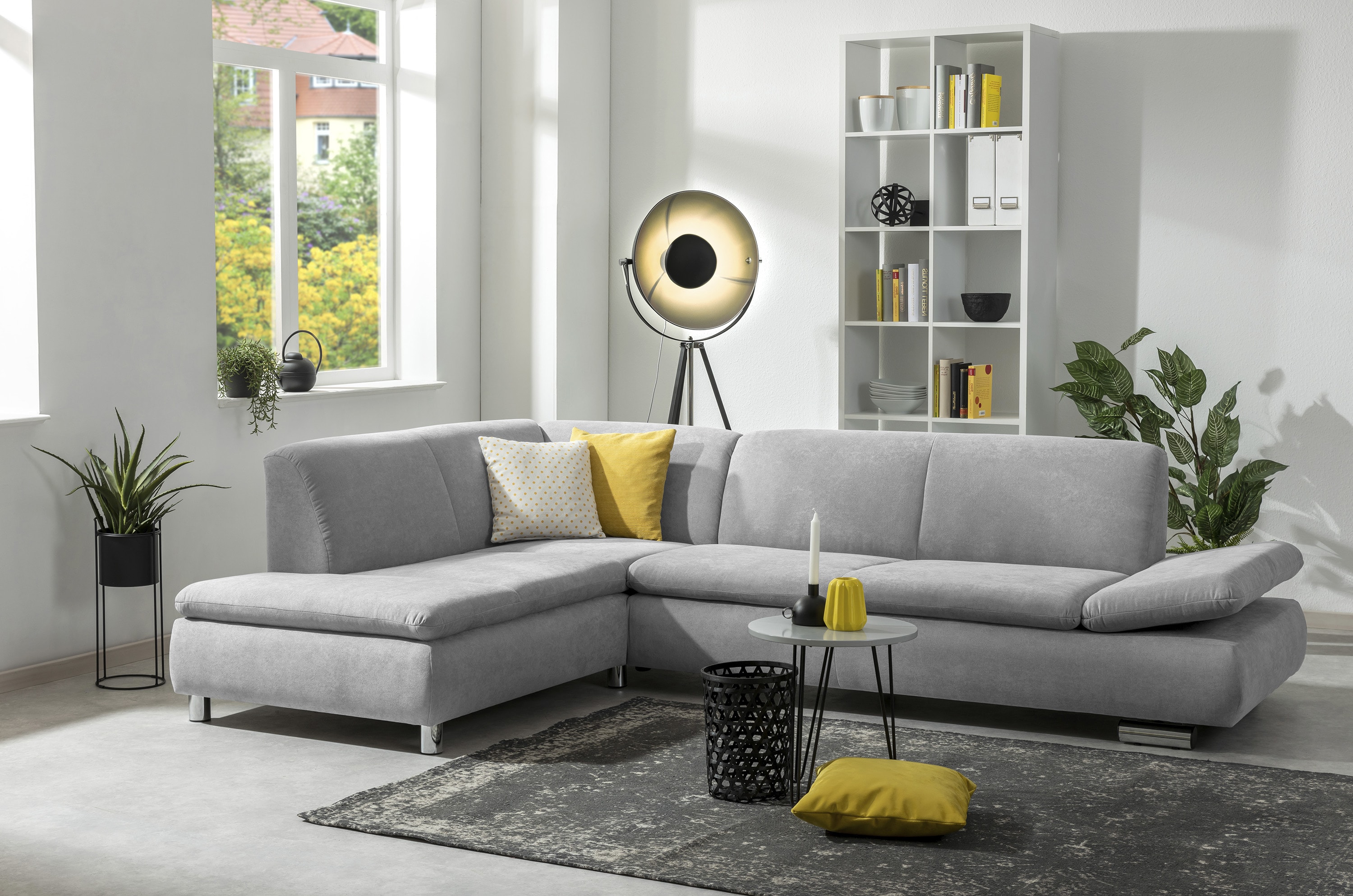 Max Winzer Terrence Ecksofa links mit Sofa 2,5-Sitzer rechts hellgrau
