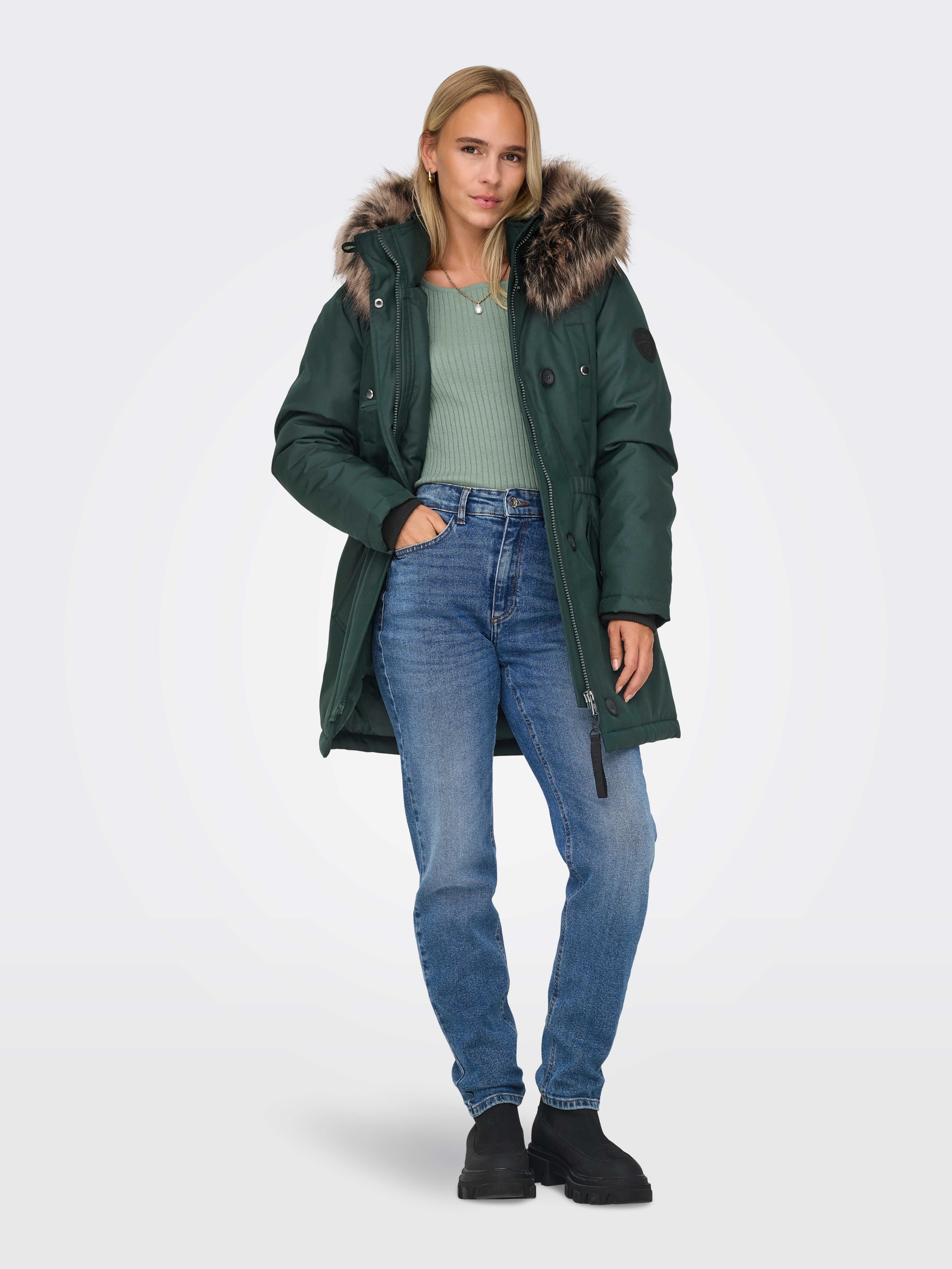 ONLIRIS Langer Parka Scarab