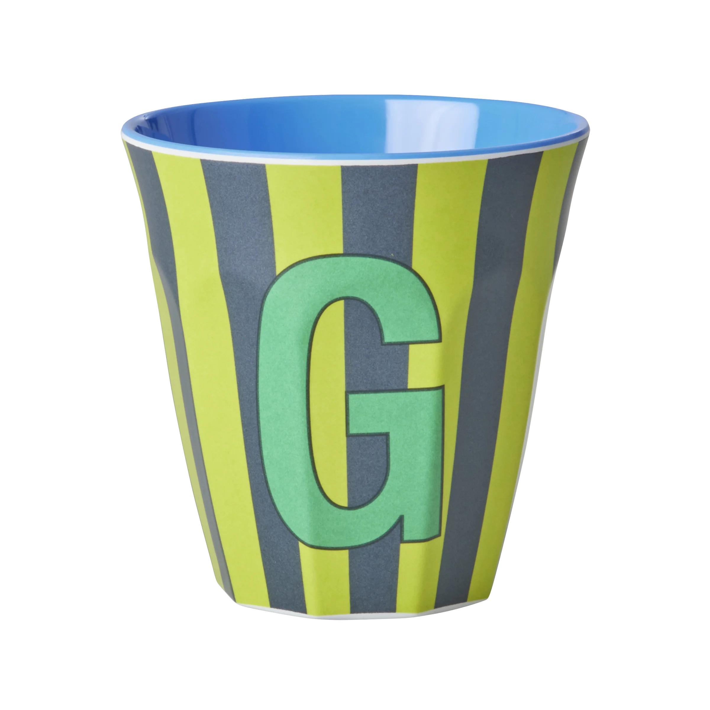 RICE  Melamine Alfabet kop, blå mix - 250 ml.