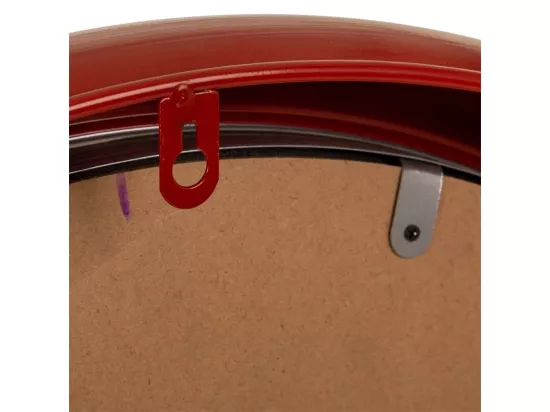 Horloge murale en métal rouge d62x5h