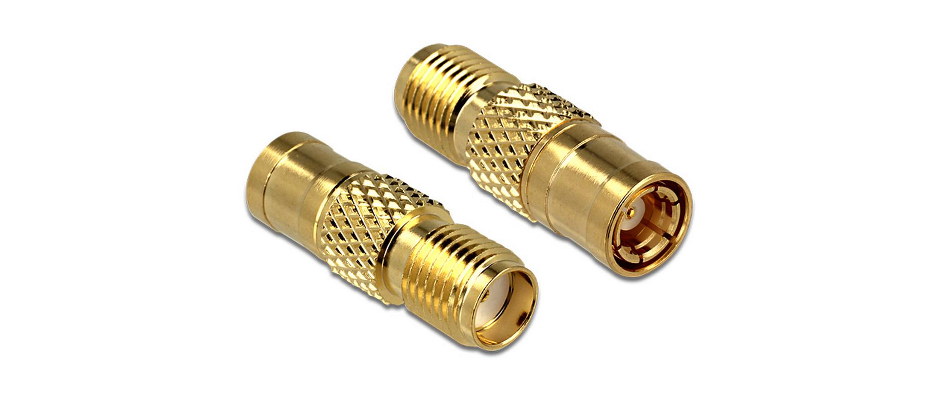 Antennenadapter SMA Buchse – SMB SteckerKabeladapter SMA SMB Gold