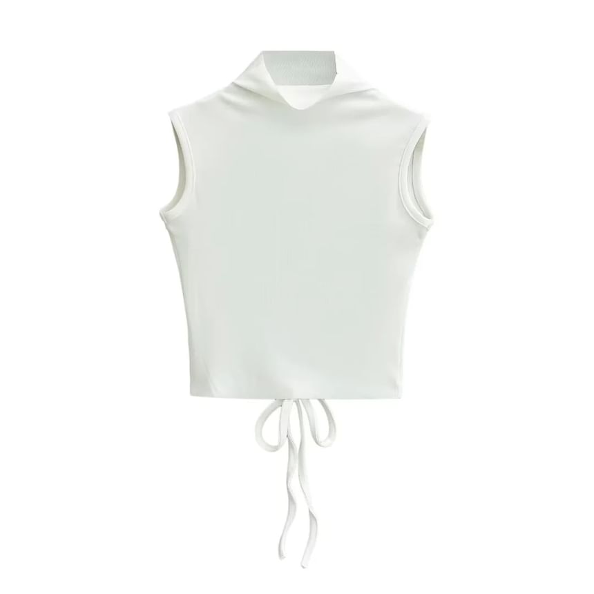 Asiris - Tanktop met open rug en rechte hals, slim-fit