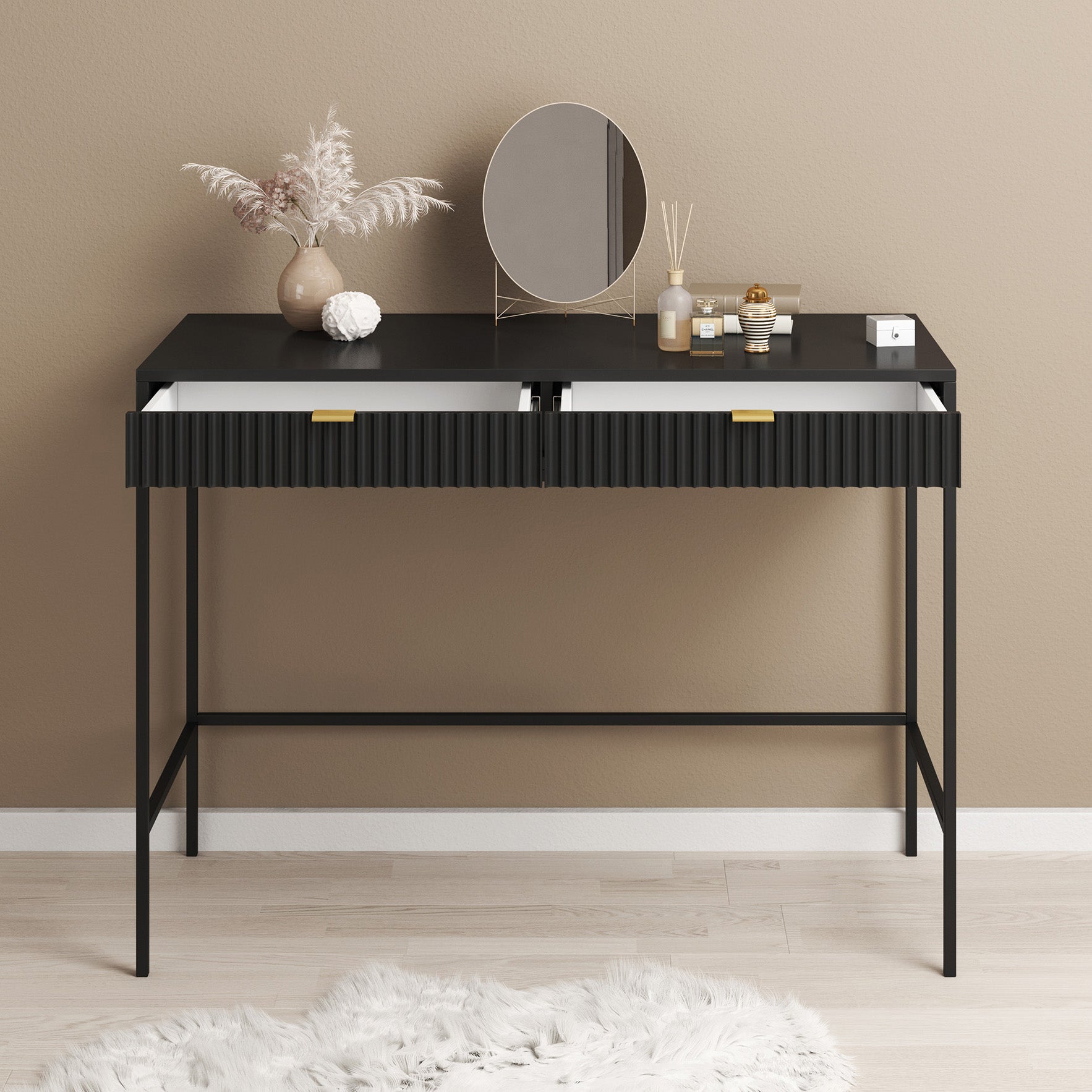 Navil - Kaptafel - Zwart - 104x50x78 cm