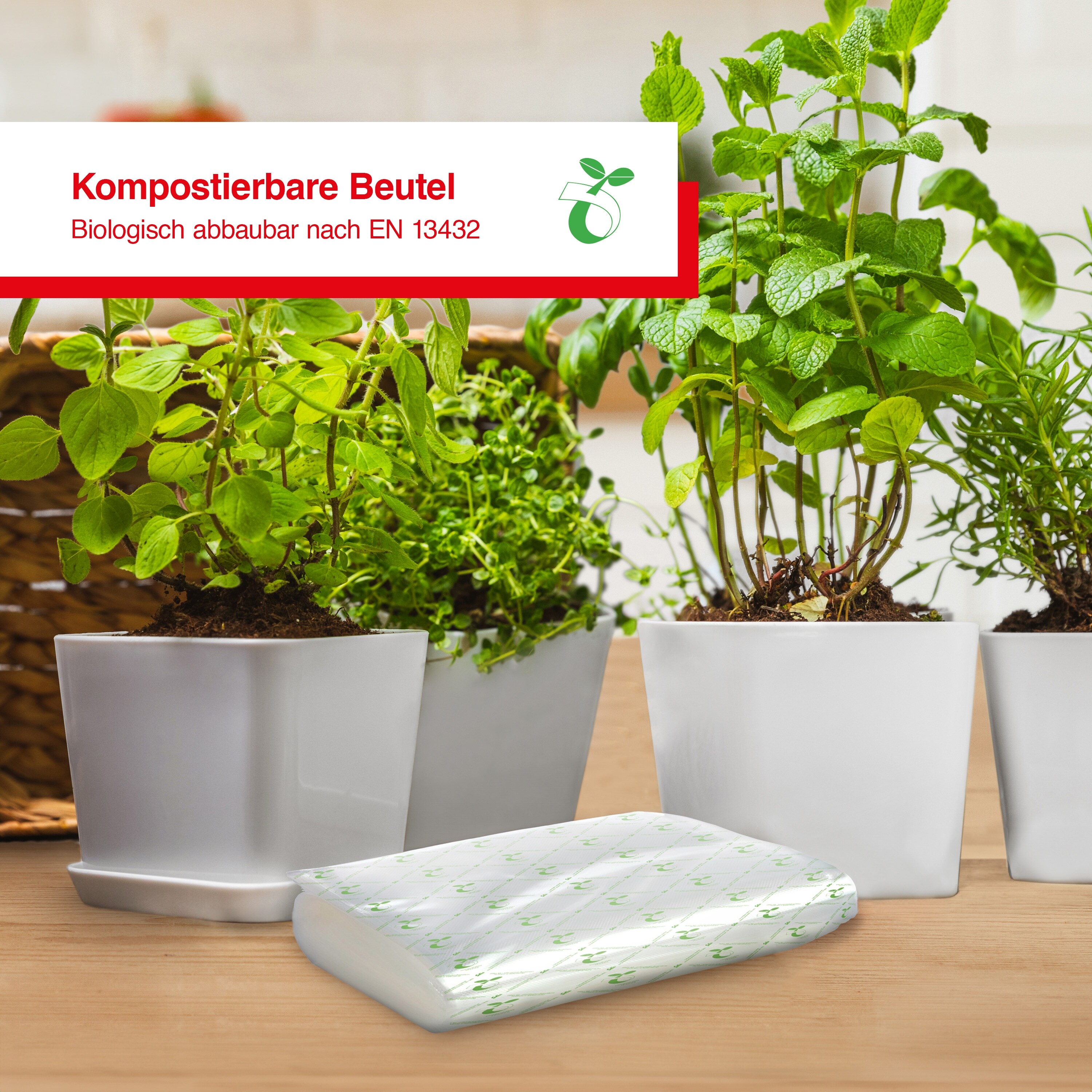 Solis kompostierbare Vakuumierbeutel 50 Stück, 20 x 30 cm, 160 µm