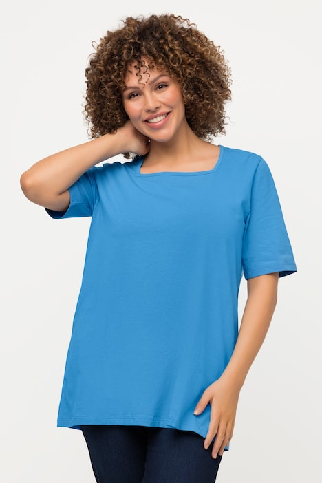 T-Shirt, A-Linie, Carree-Ausschnitt, Halbarm