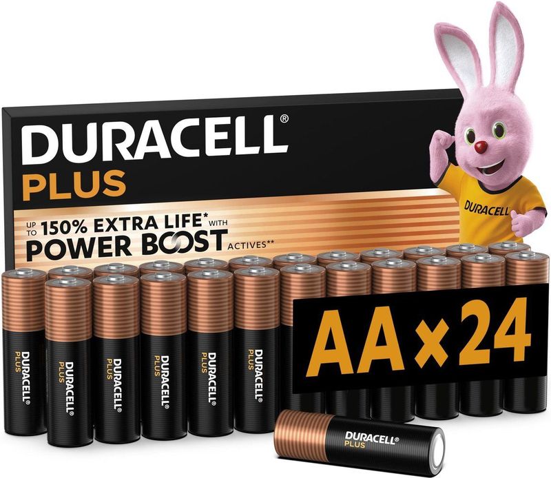 Duracell - Plus AA - Alkaline Batterijen - 1,5V - 24 Stuks