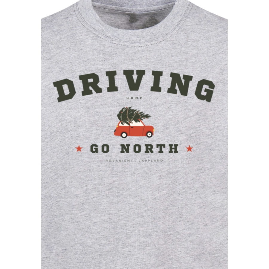 F4NT4STIC Basic Kids Tee Driving Home Weihnachten heathergrey