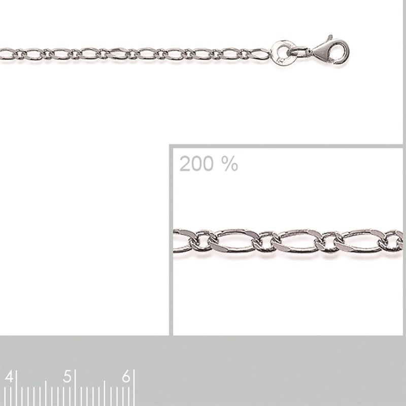Chaine maillon de cheval argent massif 50 cm