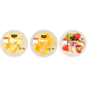 Jumbo Fruitmix Kiwi-Aardbei, Mangostukjes en Ananas Stukjes