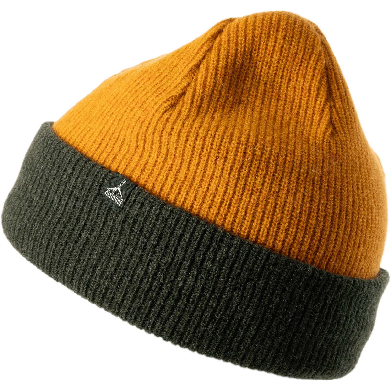 ALTIDUDE Winter Mütze Hermit Duo Rip Strickmütze Unisex Beanie Lamm Merino Wolle Farbe: Navy/Bordeuax
