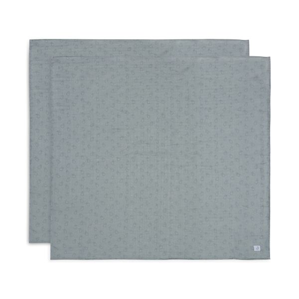 Jollein Miffy Silhouettes Large Multidoek - 2 Pack - 115 x 115 cm - Hydrofiel - Sea Green